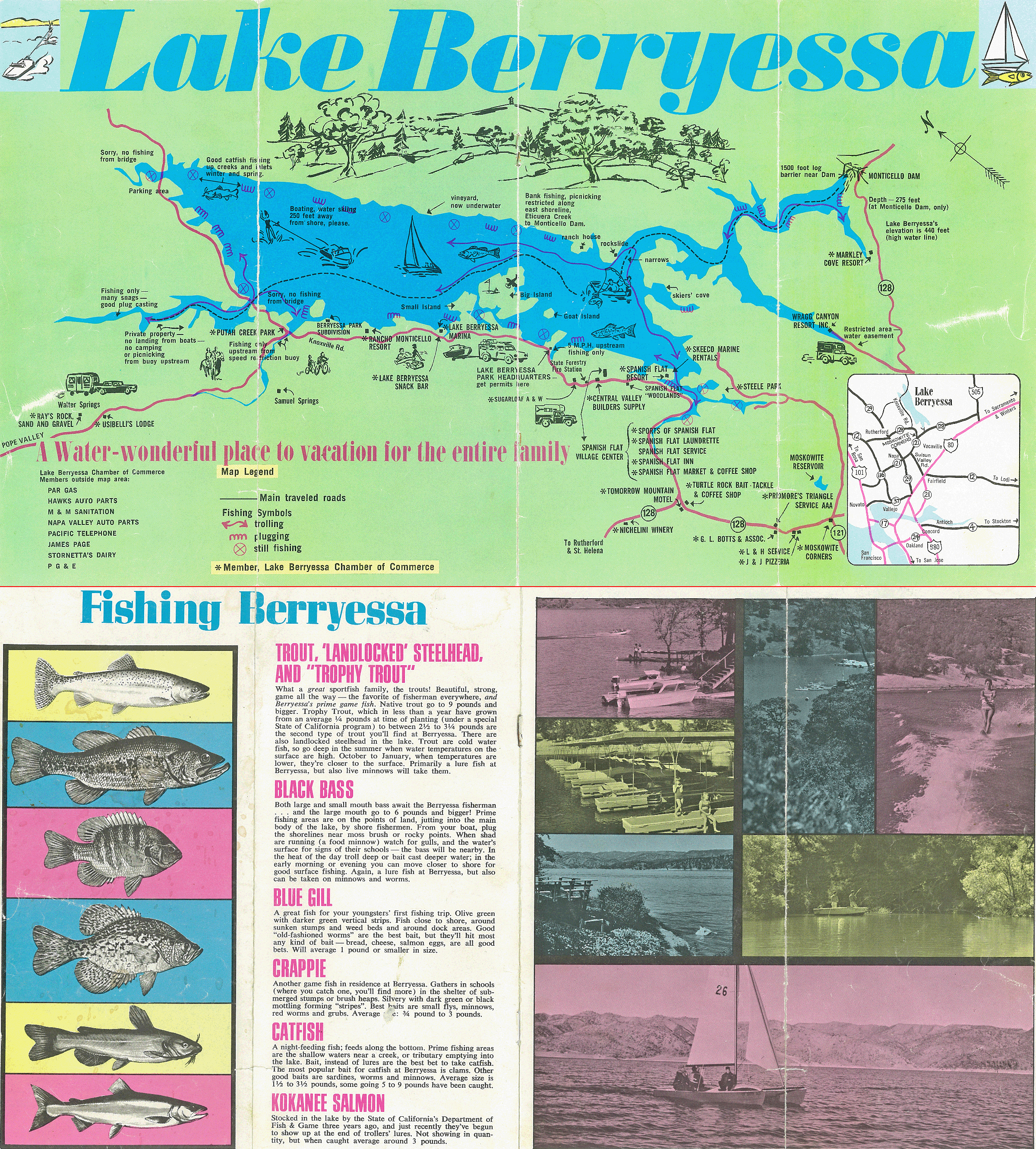 1970s Fishing Map Both