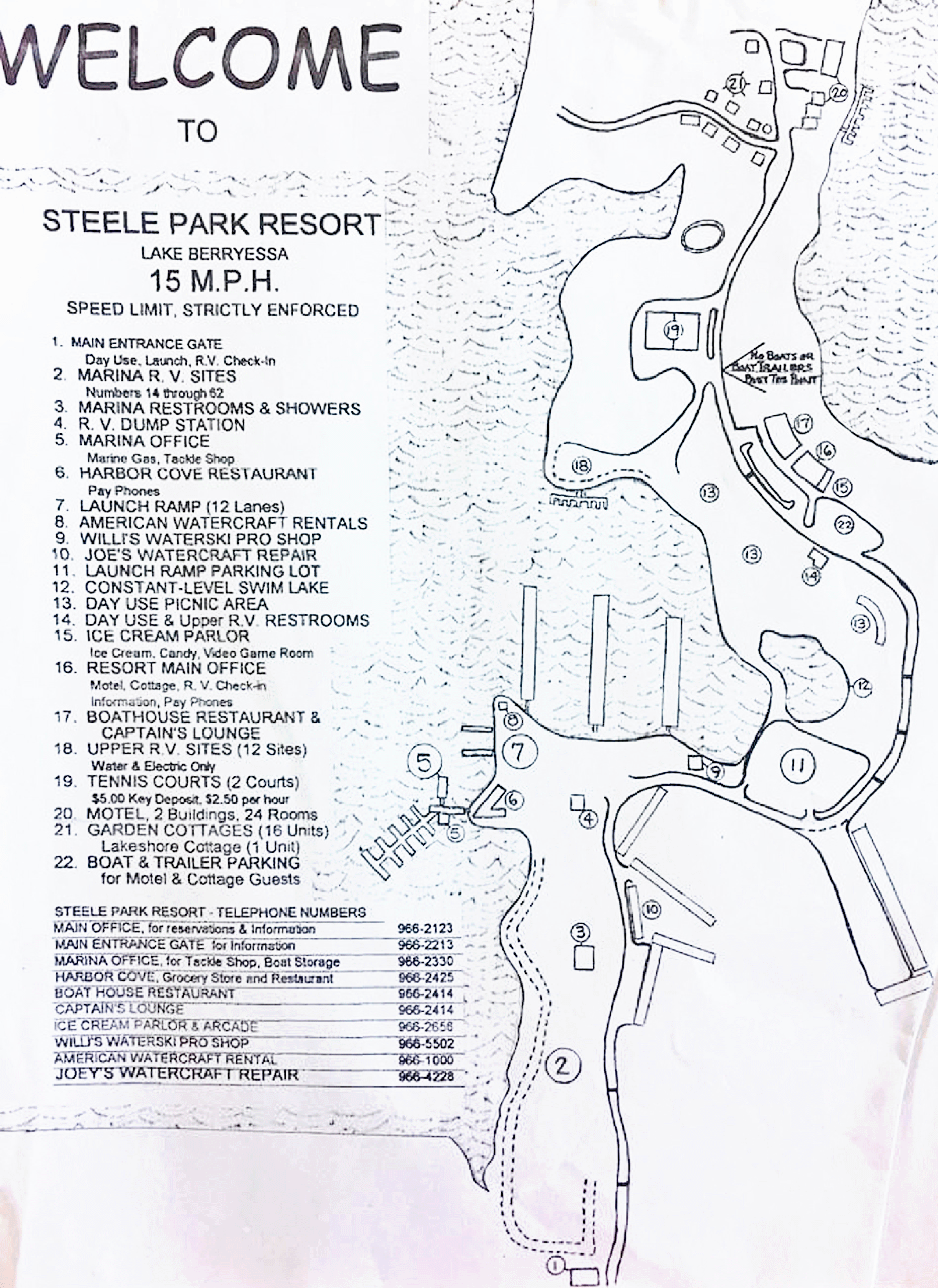 1990s Steele Park Old Site Map