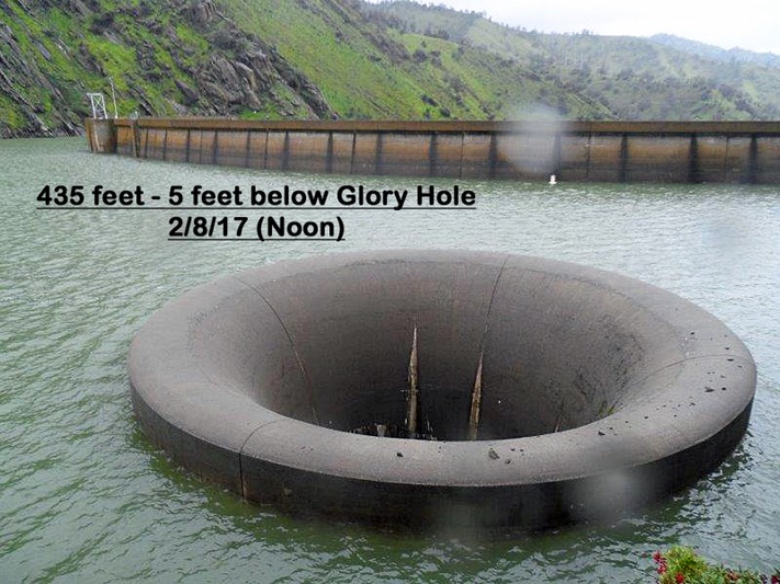 Glory Hole 5 feet 020817 Lake Berryessa News.