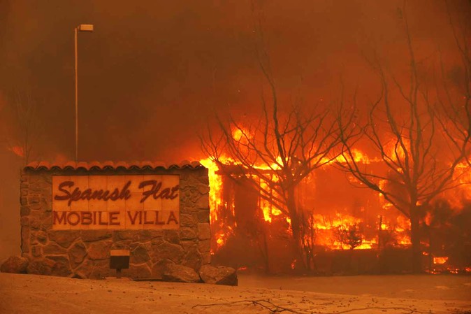 Spanish Flat Mobile Villa burns